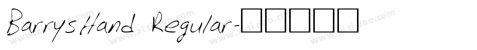 BarrysHand Regular字体转换